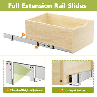 Sunvega Pull Out Cabinet Organizer with Full Extension Rail Slides for Kitchen Pantry