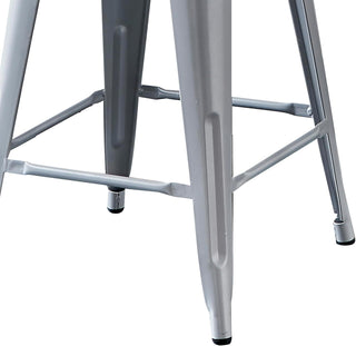 Sunvega Industrial Metal Barstools with Bucket Back and 4 Leg Design Set of 2