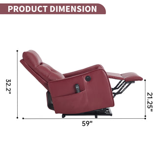 Sunvega Single Motor Power Lift Recliner Chair with Massage and Heat for Elderly