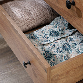 Sunvega Industrial Brown Dresser with Three Drawers and Two Open Shelves