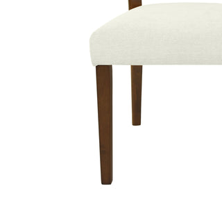 Sunvega Mid-Century Modern Rattan Dining Chairs with Upholstered Seats Set of 2