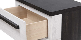 Sunvega Contemporary Black and Chalk White Finish 4-Drawer Chest Bedroom Furniture