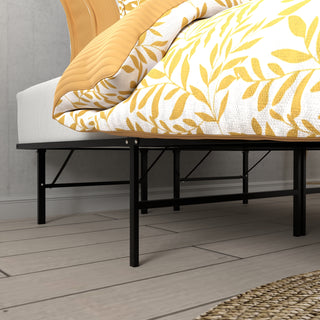 Sunvega Heavy-Duty Steel Platform Foundation with Tool-Free Assembly for Queen Bed