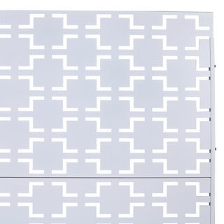 Sunvega Freestanding Metal Privacy Screen 76" H x 48" W for Deck Balcony Patio
