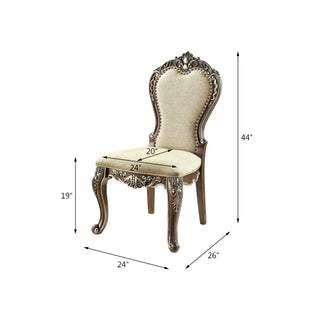 Sunvega Traditional Style Dining Chair with Plush Cushions and Nailhead Trim Set of 2
