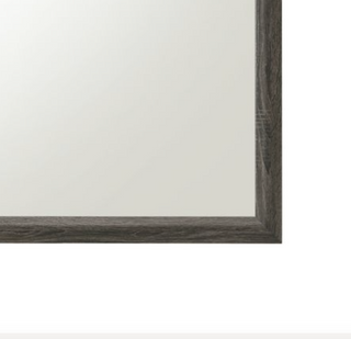 Sunvega Valdemar Brown Fabric and Weathered Gray Finish Queen Size Bed