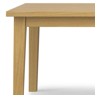 Sunvega Handcrafted Solid Wood Oak Veneer Dining Table for 6 People