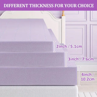 Sunvega 2 Inch Premium Firm High Density Cooling Gel Infused Ventilated Foam Mattress Topper
