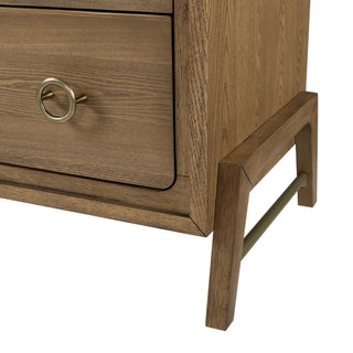 Sunvega 6 Drawer Dresser in Latte Finish with Elm Veneers and Softer Modern Design