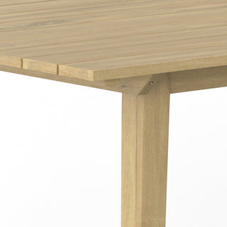 Sunvega Light Teak Solid Acacia Wood Outdoor Dining Table Seats 6