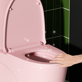 Sunvega Modern Fan-Shaped Design One-Piece Toilet with Dual Flush and Soft Close Seat
