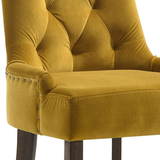 Sunvega Tufted Back Side Chairs with Plush Upholstery and Nailhead Trim Set of 2