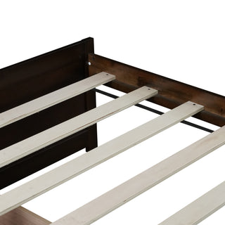 Sunvega Twin Size Bed with 2 Drawers and Wheels for Spacious Storage