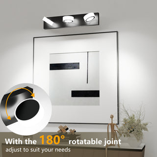 Sunvega Modern 7-Light LED Vanity Fixture with Acrylic Shades and Chrome Finish