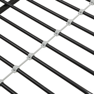 Sunvega Black Metal Bunk Bed Frame with Strong Steel Structure for Durability