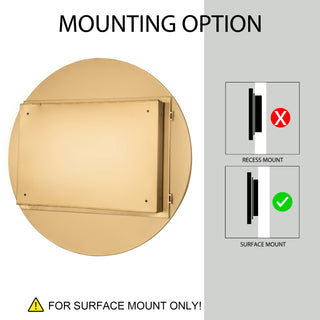 Sunvega Modern White Metal Framed Recessed Medicine Cabinet with Mirror and Storage