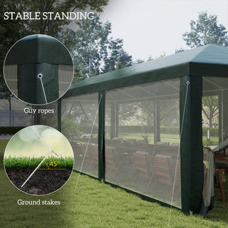 Sunvega Outdoor Party Canopy Tent with Removable Mesh Sidewalls for Shade