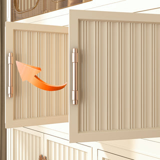 Sunvega Portable Wardrobe Closet Storage Organizer with 9 Magnetic Doors and Hanging Rod