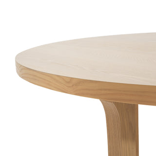 Sunvega 48 Inch Round Dining Table with Vintage Farmhouse Pedestal Base