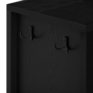 Sunvega Modern Wave-Pattern Sideboard with 3 Drawers and Hooks for Living Room
