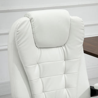Sunvega High Back PU Leather Office Chair with 7-Point Vibrating Massage and Reclining