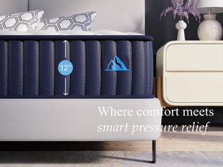 Sunvega 12 Inch Twin Size Premier Luxury Hybrid Mattress with Medium Firm Feel