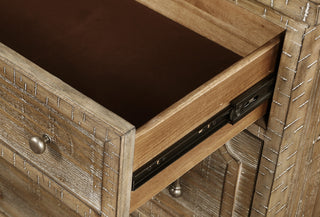 Sunvega Taupe 5-Drawer Chest with Rustic Casual Style and Easy Care