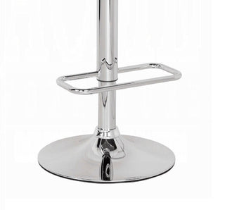 Sunvega Modern Acrylic and Chrome Bar Stool with Swivel Seat and Footrest