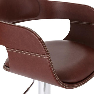 Sunvega Modern Rotatable Adjustable Bar Stool with Padded Seat and Backrest
