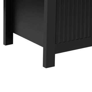 Sunvega Modern Scandinavian Buffet Cabinet with Wave Design and Adjustable Shelves