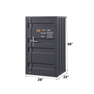 Sunvega KD Metal Cargo Blue Storage Chest with Recessed Panels and Lock