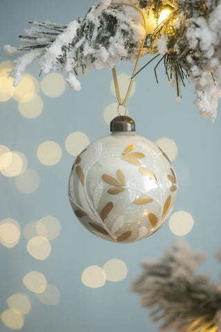 Sunvega Glass Glitter Painted Christmas Ball Ornaments Set of 12 for Holiday Decor