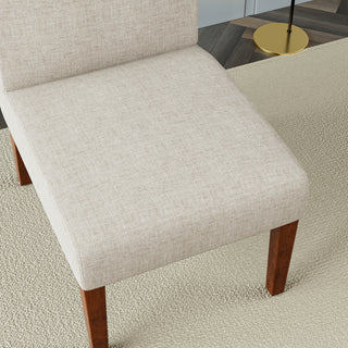 Sunvega Contemporary Accent Chair Set of 2 with Round Wood Table for Bedroom