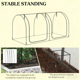 Sunvega Plant Protection Tent with Two Zippered Doors, Storage Bag, and Ground Stakes