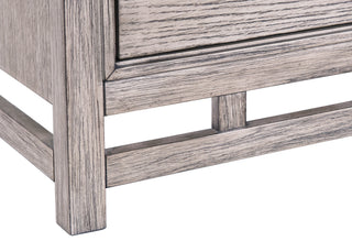 Sunvega Oak Five Drawer Chest with Antique Brass Hardware in Dawn Finish