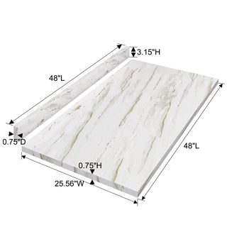 Sunvega Laminate Countertop with Marble Stripe Design for DIY Office Desk and Laundry Room