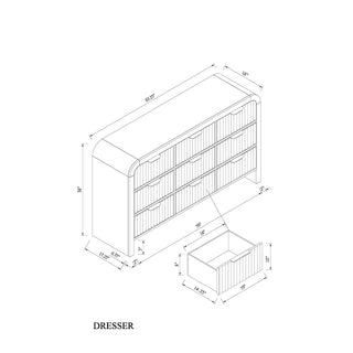 Sunvega Beverly Black and White Nightstand with Cooler Inserted and Speaker