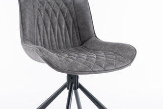 Sunvega Mid-Century Modern Tufted Diamond Pattern Upholstered Swivel Dining Chair