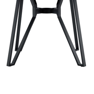 Sunvega Mid Century Modern Dining Table with Metal Hairpin Legs and Shelf