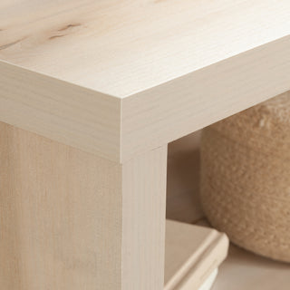 Sunvega Modern Rustic Night Stand with Large Drawer and Wave Pattern