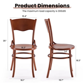 Sunvega Solid Wood Dining Chairs Set of 2 Fully Assembled for Dining Room and Living Room