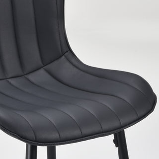 Sunvega Faux Leather Counter Stools Set of 2 with Metal Legs for Kitchen and Dining Room