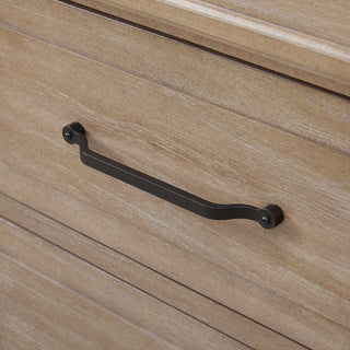 Sunvega Mindi Veneer Breakfront Dresser with Warm Sand Finish and Nine Drawers