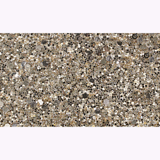 Sunvega Lively Black and Gold Nightstand with Glitter Detail and Spacious Drawers