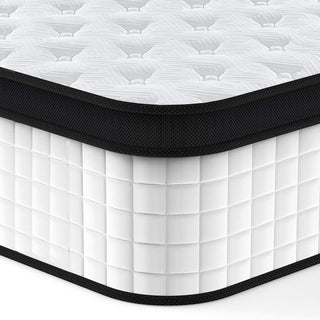 Sunvega 12 Inch Twin XL Memory Foam Hybrid Mattress with Cool Breathable Cover and Edge Support