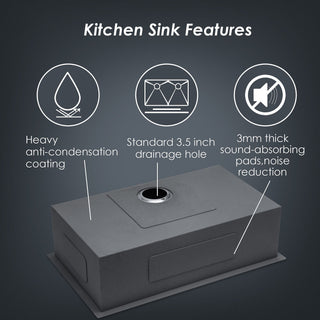 Sunvega 16 Gauge T304 Stainless Steel Undermount Kitchen Sink with Drain Assembly