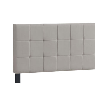 Sunvega Destiny Beige Upholstered Eastern King Panel Bed with Headboard and Footboard
