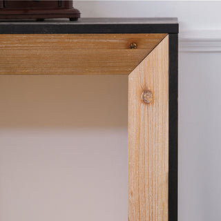 Sunvega Modern Two-Tone Wood Bench with U-Shaped Design for Entryway or Dining