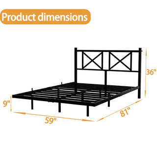 Sunvega Queen Size Floating Bed Frame with Headboard Storage USB Charging and RGB LED Lights