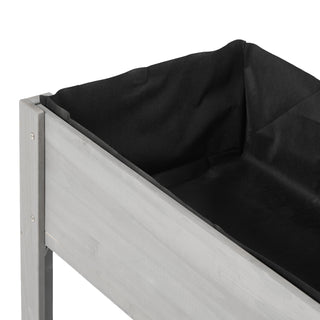 Sunvega Natural Solid Wood Raised Garden Bed with Legs for Outdoor Plants Flowers Fruits Vegetable Herb Growing